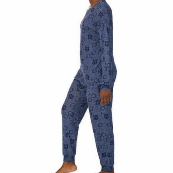 Harry Potter Women Cozy Pajama Sleepwear PJ's Set 2PC --Navy Blue - Picture 3 of 8